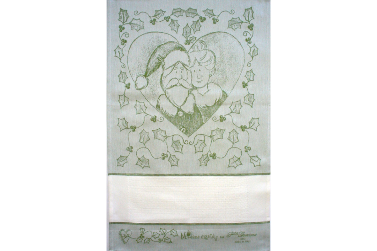 Fratelli Graziano - Paño de Cocina Navidad - Mom & Dad - Color Verde