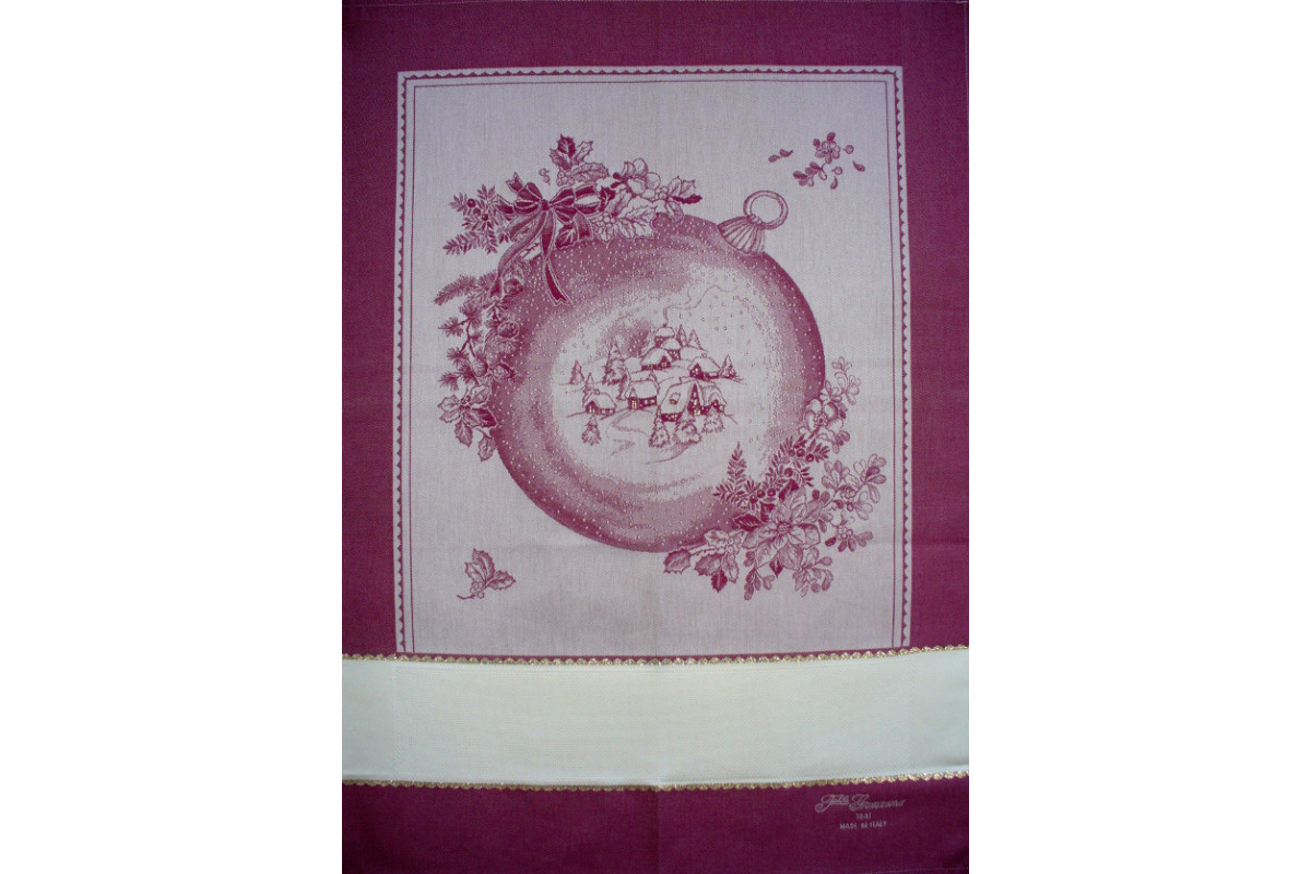 Fratelli Graziano - Christmas Dish Towels Gressoney - Bordeaux and Gold Fratelli Graziano - Christmas Dish Towels Gressoney - Bordeaux and Gold