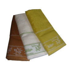 Set Terry Dish Towels Viviana - Herbs - Mustard