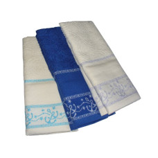 Set Strofinacci in Spugna Viviana - Marina - Blue Set Strofinacci in Spugna Viviana - Marina - Blue