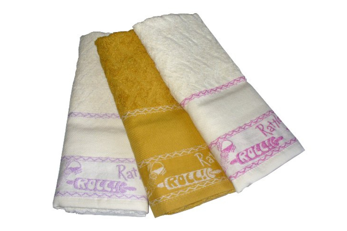 Set Strofinacci in Spugna Viviana - Rocc Rattle  Senape