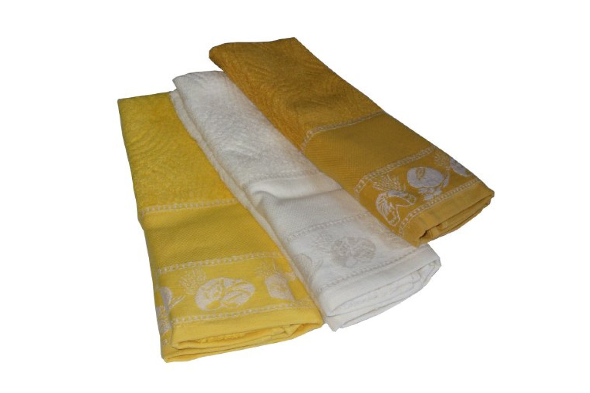 Set Strofinacci in Spugna Viviana - Pane - Giallo