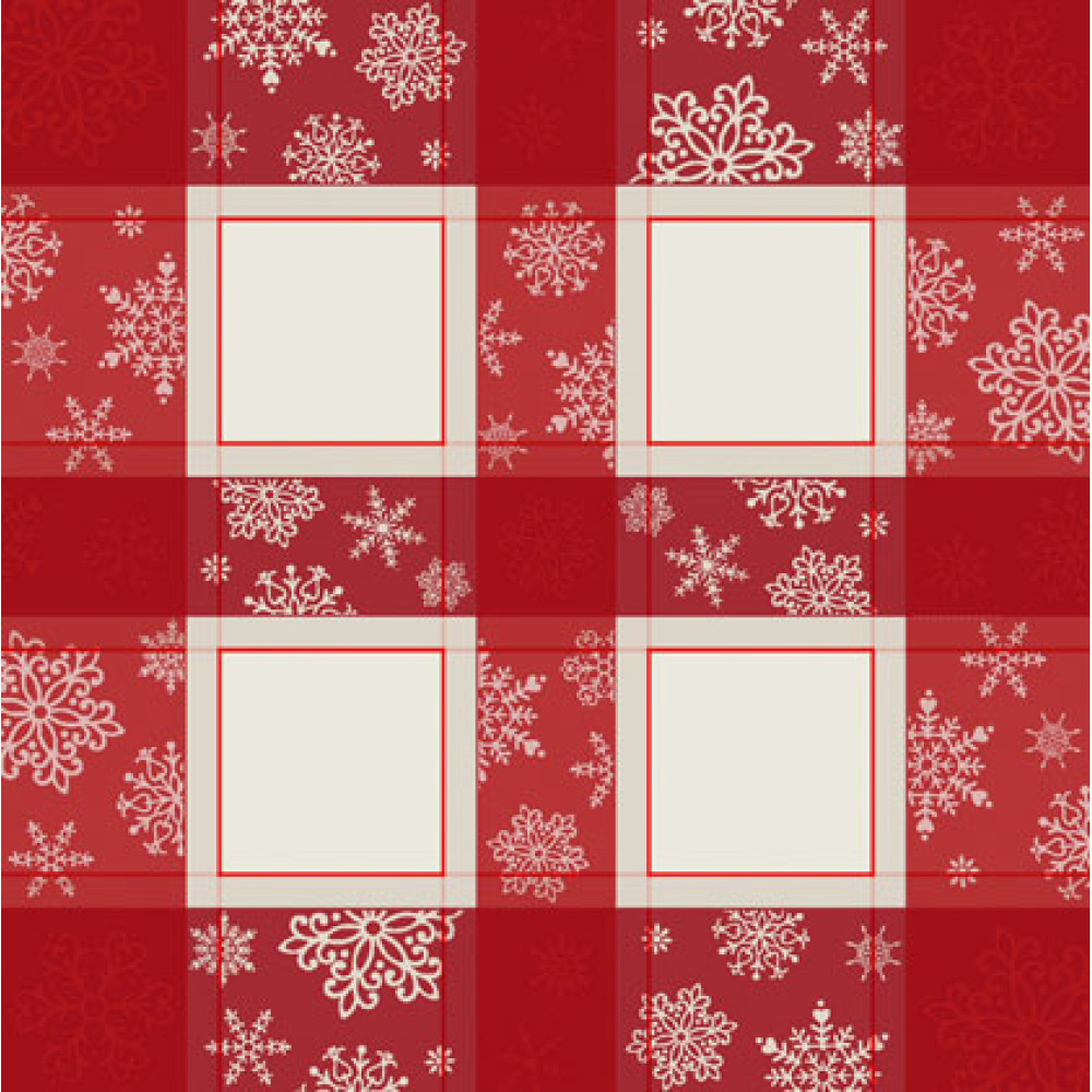 Christmas Tea Tablecloth Snowflakes - 90x90 cm