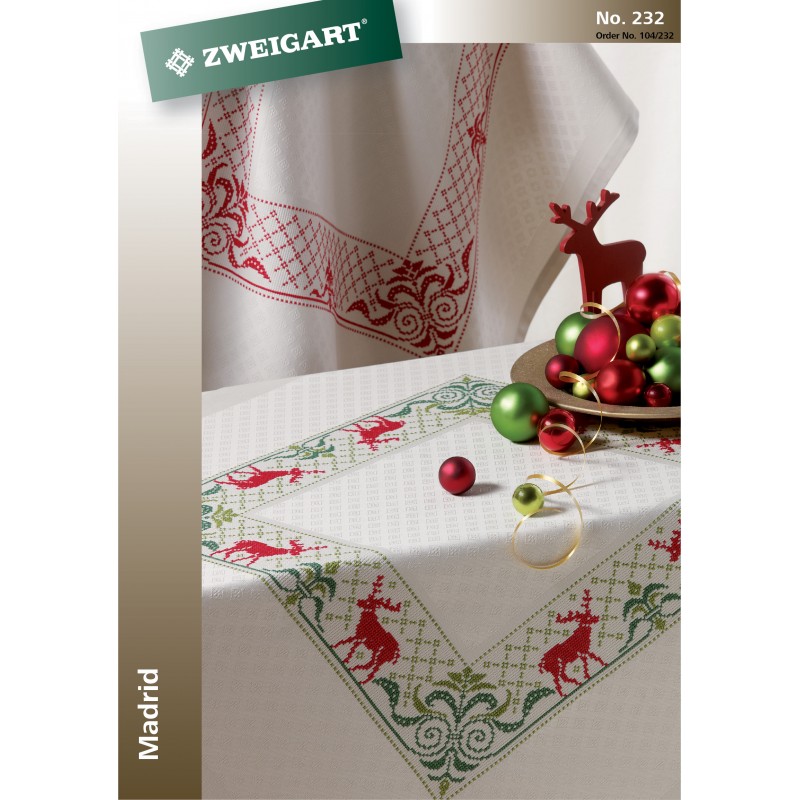 Zweigart - Tea Tablecloth Madrid - White 90x90 cm