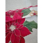 Christmas Terry Dish Towel with Poinsettias