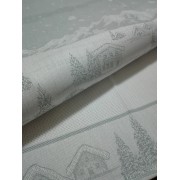 Pearl Grey Christmas Kitchen Towel - Winter Landscape
