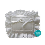 Cuscino Portafedi Sangallo Rettangolare - Bianco