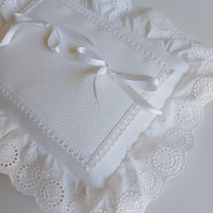 Stitchable Wedding Pillow Rectangular - White