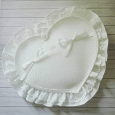 Cojin Alianzas Corazon - Blanco Cojin Alianzas Corazon - Blanco