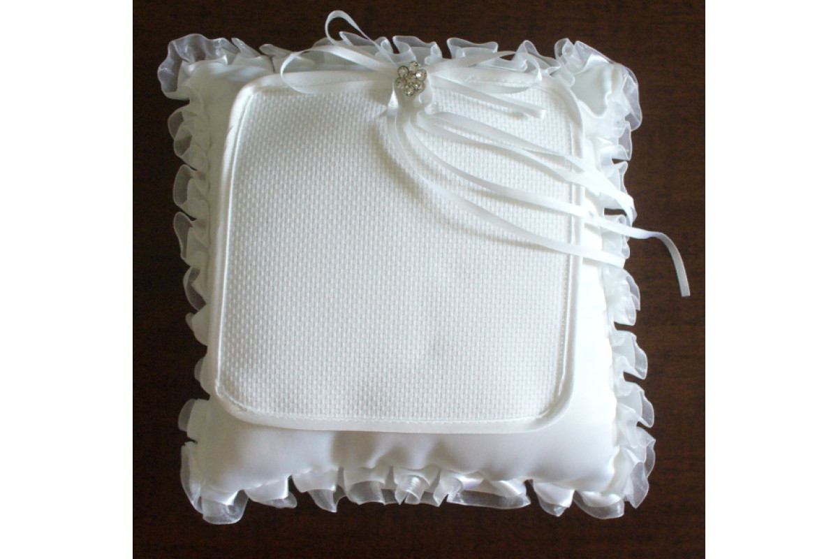 Stitchable Wedding Pillow - White Stitchable Wedding Pillow - White