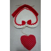Christmas Cross Stitch Door Wreath - Heart