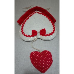 Christmas Cross Stitch Door Wreath - Heart