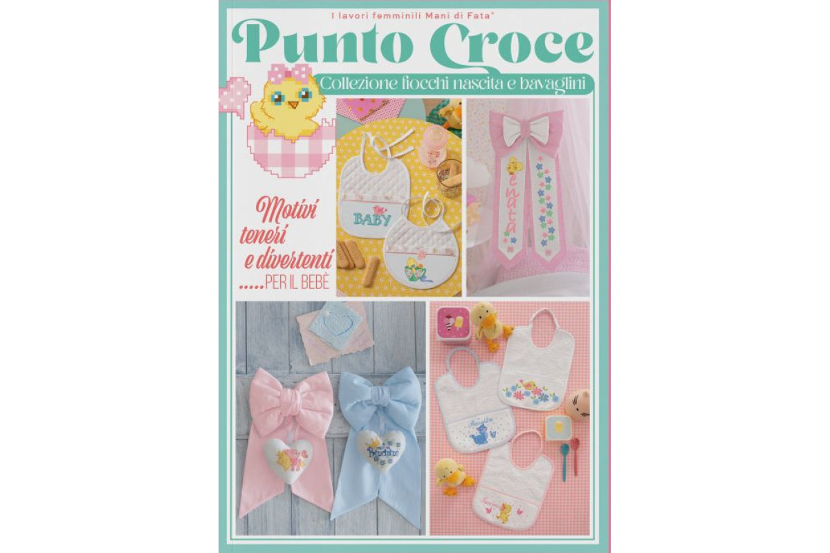 Punto a Croce - Collezione Fiocchi Nascita e Bavaglini Punto a Croce - Collezione Fiocchi Nascita e Bavaglini