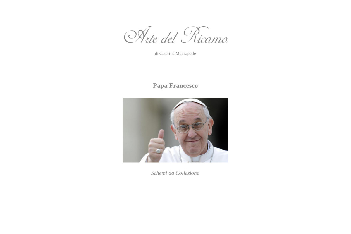 Esquema Punto de Cruz Religioso - Papa Francisco Esquema Punto de Cruz Religioso - Papa Francisco