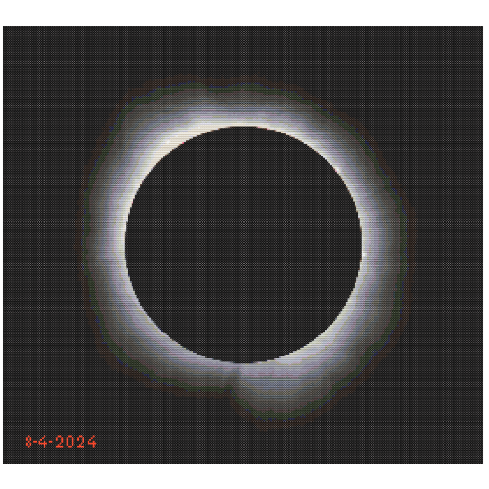 Cross Stitch Chart - Total Solar Eclipse 2024 in America