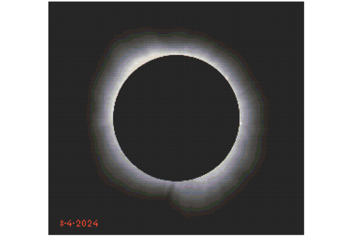 Cross Stitch Chart - Total Solar Eclipse 2024 in America Cross Stitch Chart - Total Solar Eclipse 2024 in America