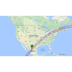 Cross Stitch Chart - Total Solar Eclipse 2024 in America