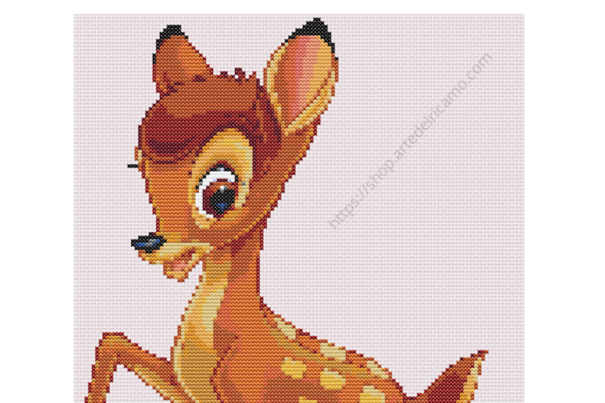 Schema Punto Croce - Bambi - Il Cerbiatto Schema Punto Croce - Bambi - Il Cerbiatto