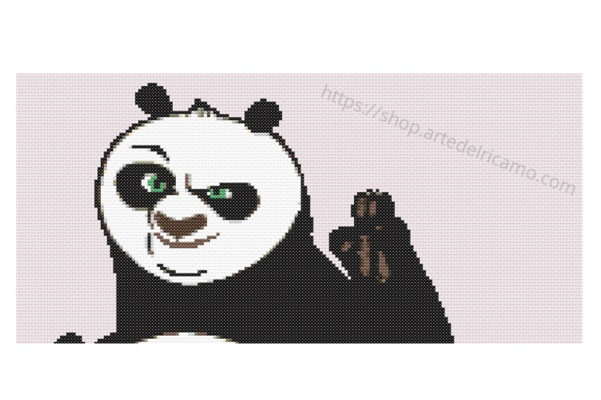 Cross Stitch Chart - Kung fu Panda - Po