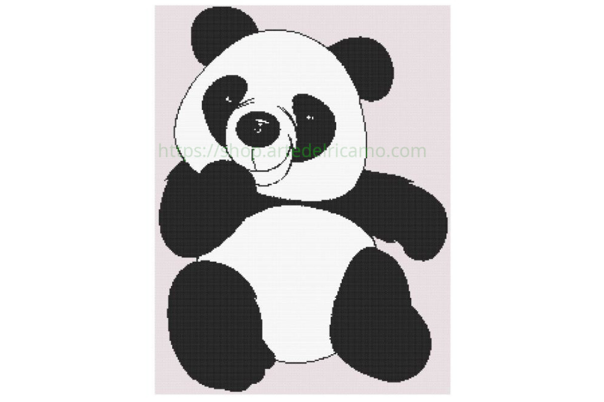 Schema Punto Croce - Panda Schema Punto Croce - Panda