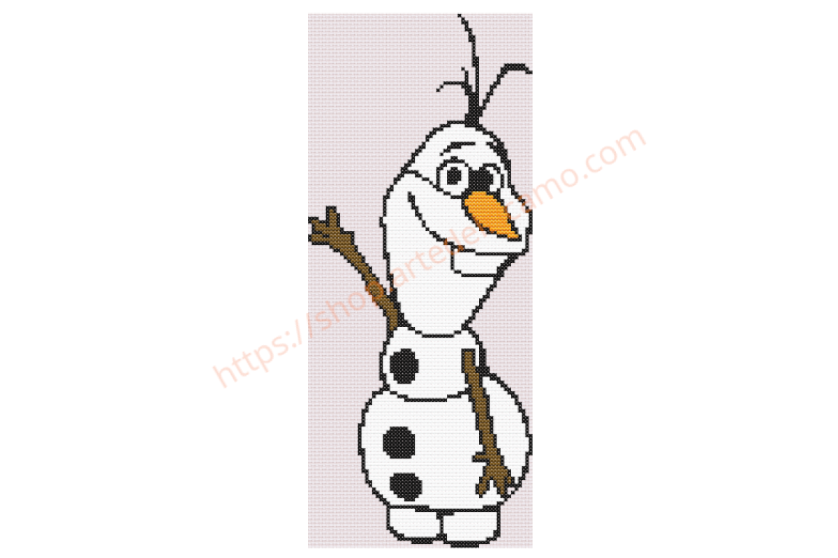 Cross Stitch Chart - Olaf - The Snowman in Frozen