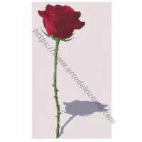 Schema Punto Croce - Rosa con Ombra