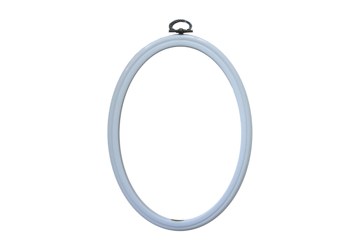 DMC Marcos Bastidores Oval - Color Blanco - 17,5 x 13 cm