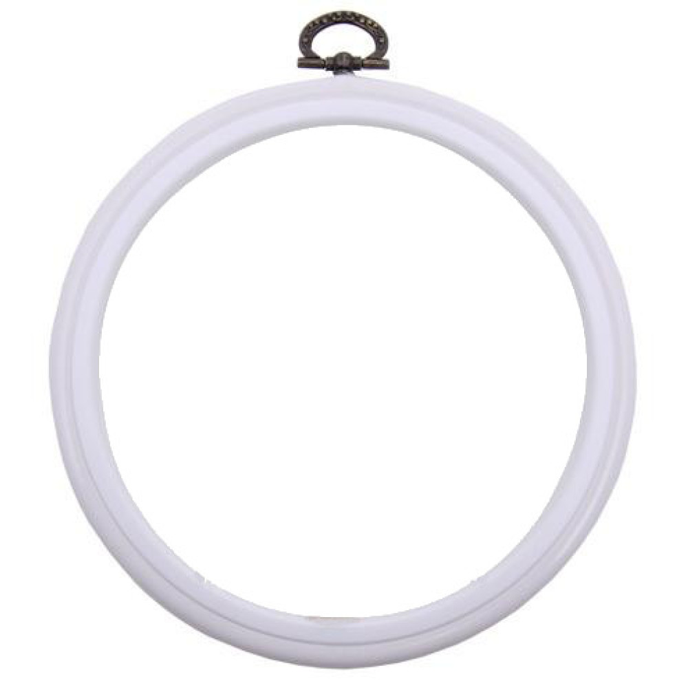 DMC White Round Flexi Hoops - 13 cm