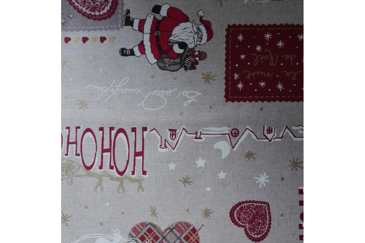 Tessuto Natalizio Babbo Natale - Altezza 280 cm