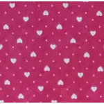 Patchwork Fabric Pink with White Hearts Patchwork Fabric Pink with White Hearts
