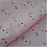 Tessuto in Puro Cotone - Fiori Piccoli Rosa Tessuto in Puro Cotone - Fiori Piccoli Rosa