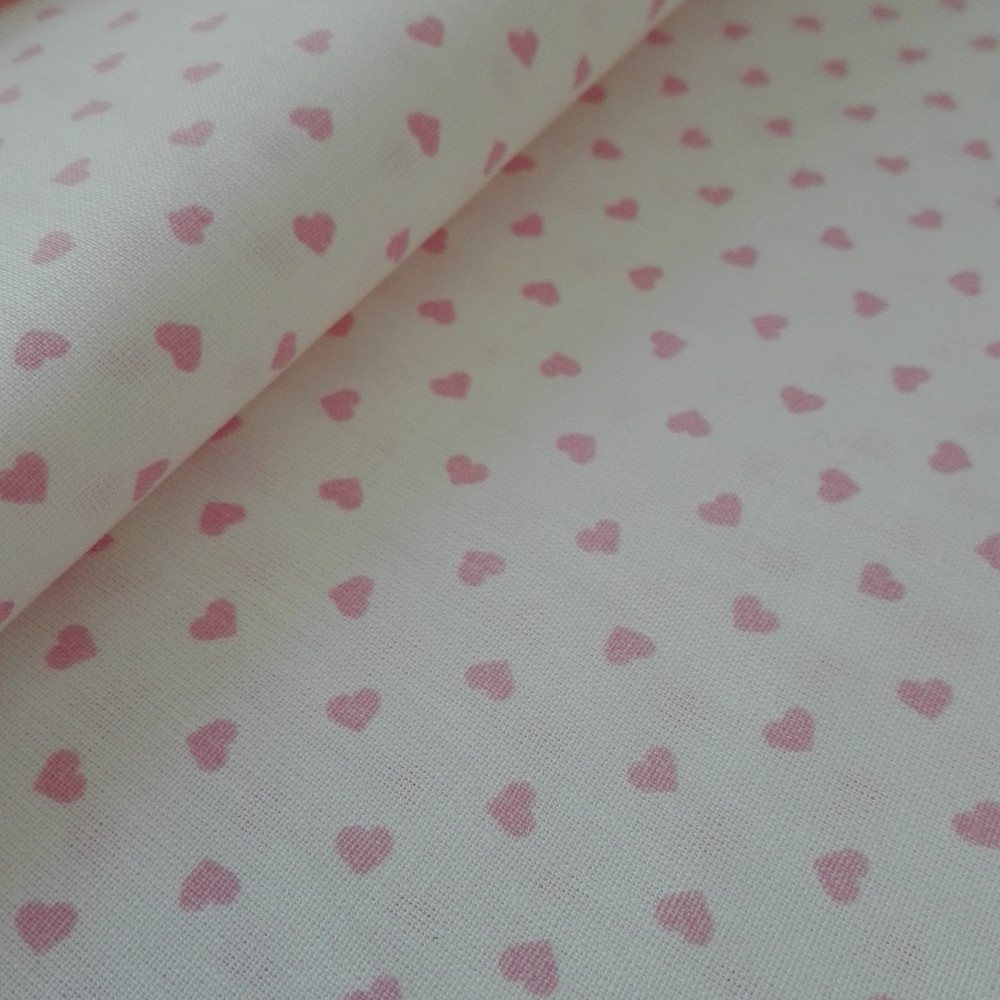 Pink Hearts Fancy Cotton Fabric