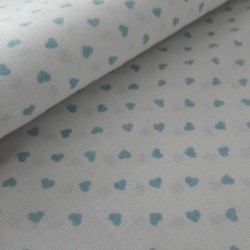 Light Blue Hearts Fancy Cotton Fabric
