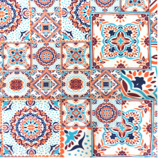 Mayolica Cotton Fabric Mayolica Cotton Fabric