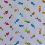 Tela de Algodón con Peces - Ancho 140 cm Tela de Algodón con Peces - Ancho 140 cm