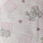 Cotton Fabric - Fantasy Pink Bunnies Cotton Fabric - Fantasy Pink Bunnies