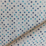Tessuto Cotone Bolle Blu e Celeste Tessuto Cotone Bolle Blu e Celeste
