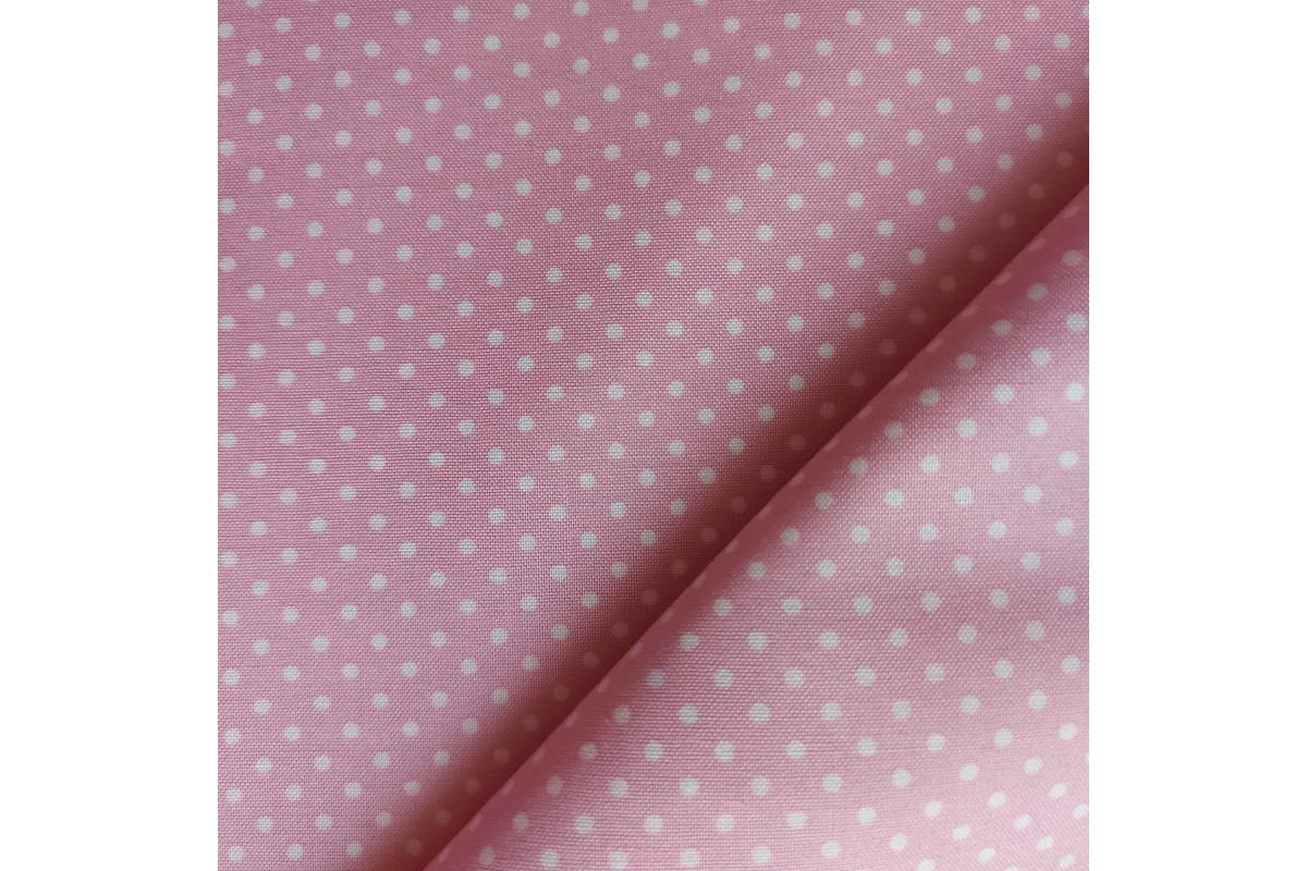 Patchwork Fabric  - Pink with White Spot