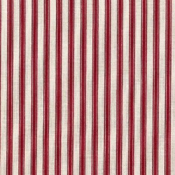 Patchwork Fabric Red Ticking Stripe