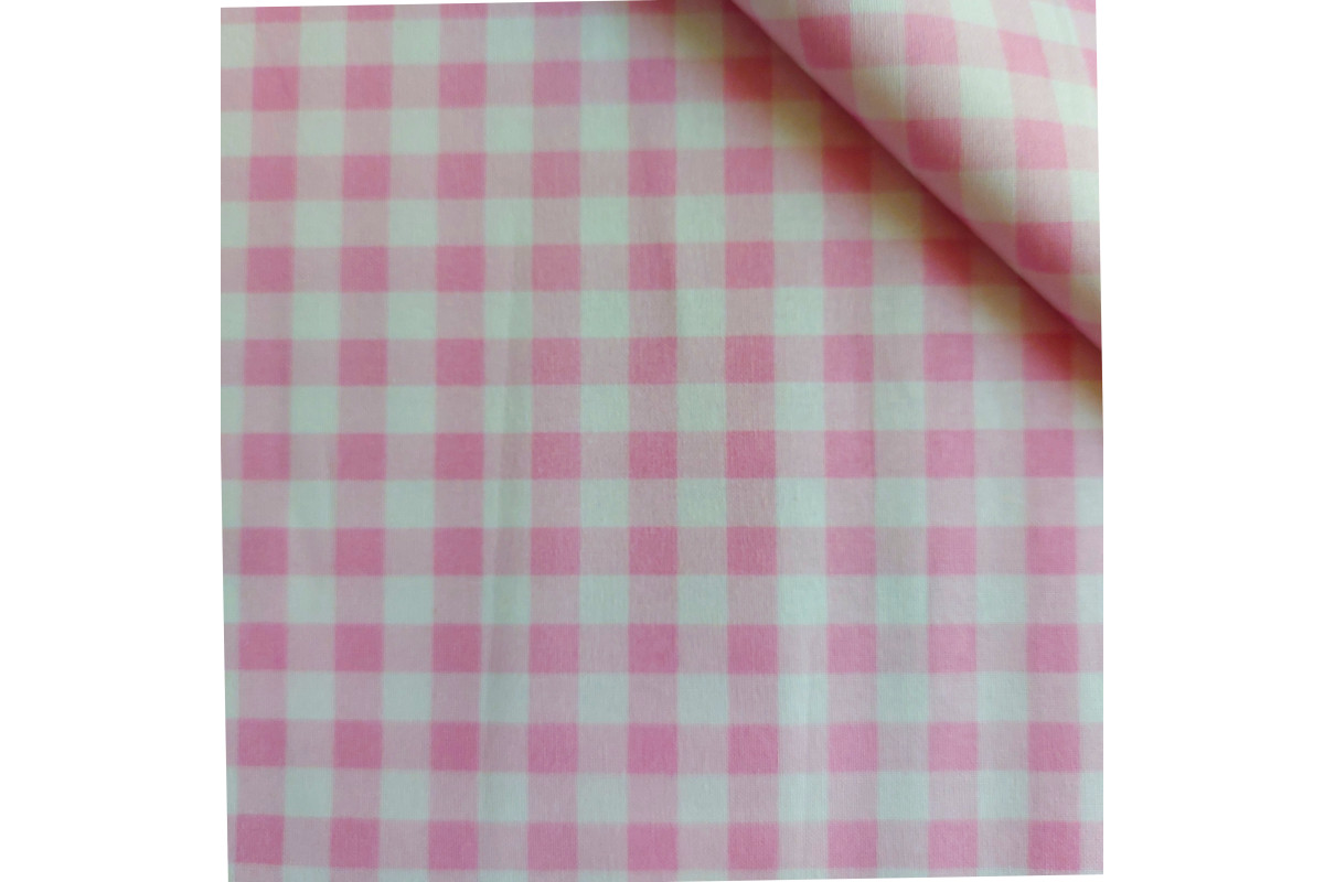 Patchwork Fabric Pink Gingham Patchwork Fabric Pink Gingham