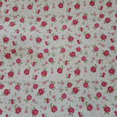 Patchwork Fabric Cream with Pink Flowers Patchwork Fabric Cream with Pink Flowers