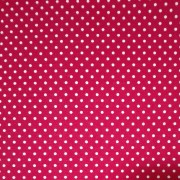 Red Cotton Fabric with Little White Spot - Width 150 cm