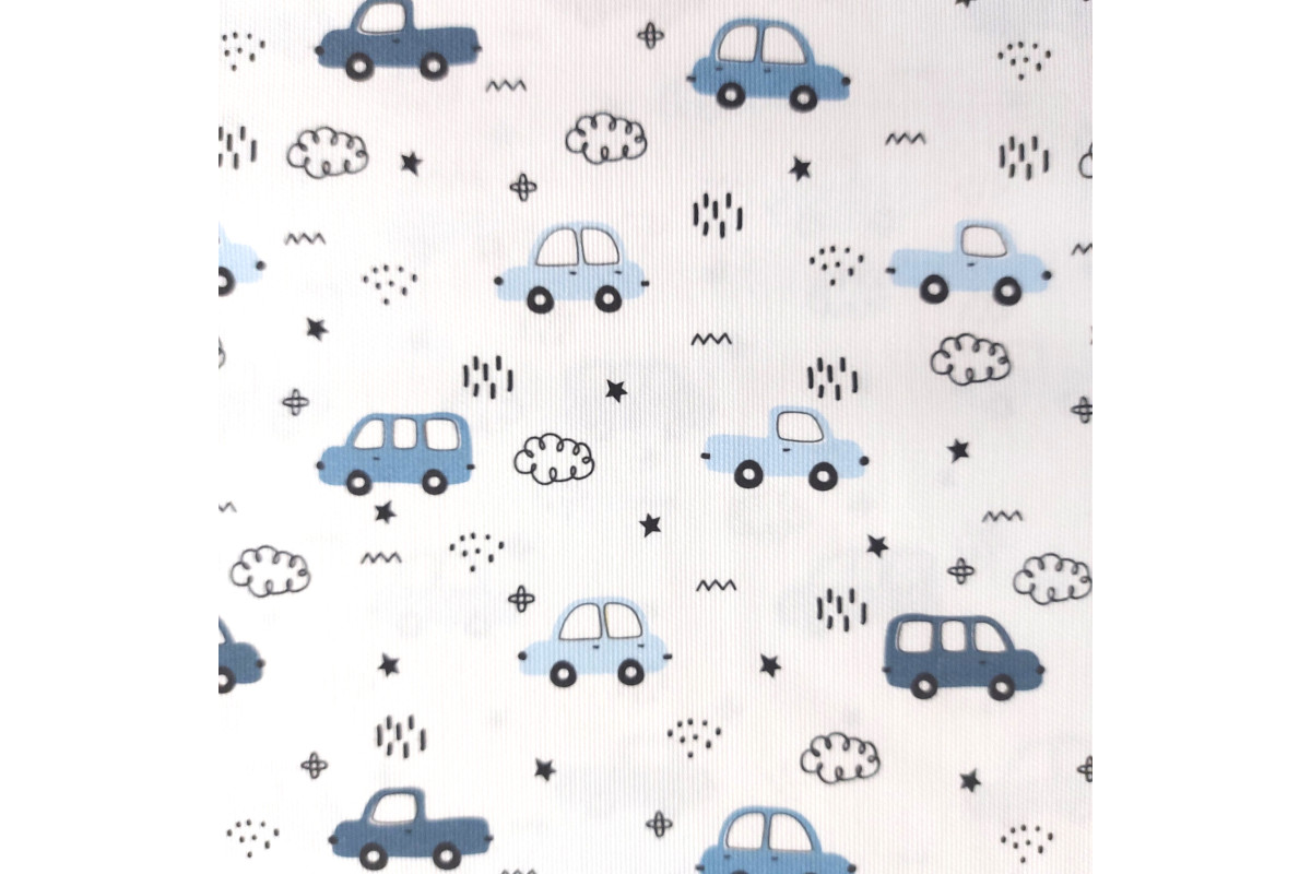 Cars Piquet Cotton Fabric