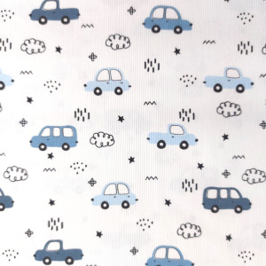 Cars Piquet Cotton Fabric