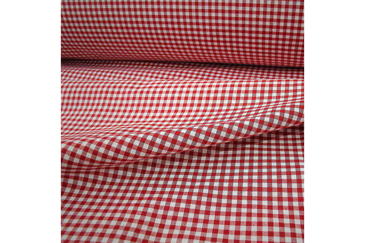 Tessuto Quadri Piccoli - Rosso Tessuto Quadri Piccoli - Rosso