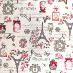Tela Estampada Paris - Ancho 110 cm Tela Estampada Paris - Ancho 110 cm