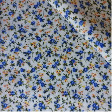 Patchwork Fabric Cream with Blue and Yellow Flowers Patchwork Fabric Cream with Blue and Yellow Flowers