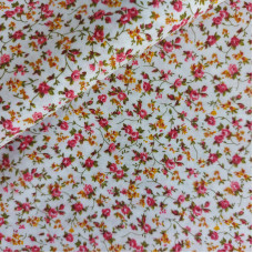 Patchwork Fabric Cream with Pink and Yellow Flowers
