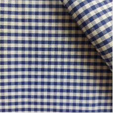 Tessuto Quadretti - Punto Suisse - Altezza 180 cm  - Blu