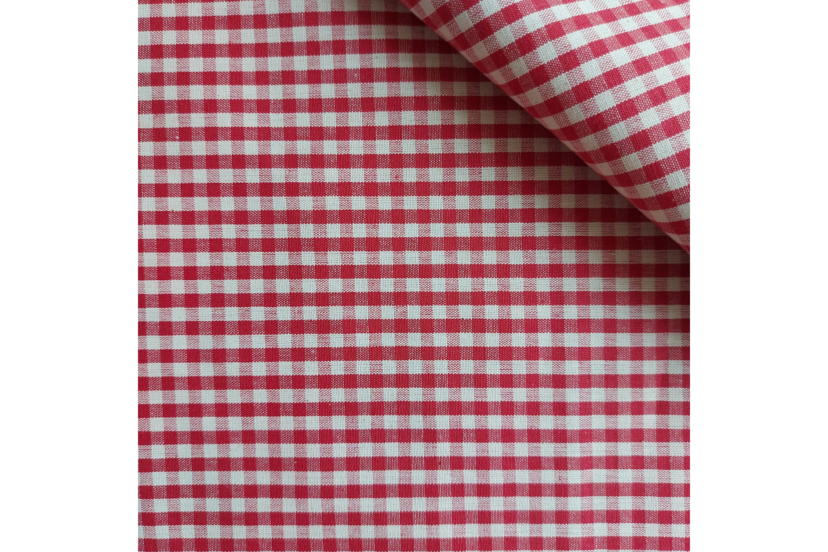 Checkered Fabric - Width 180 cm - Bordeaux